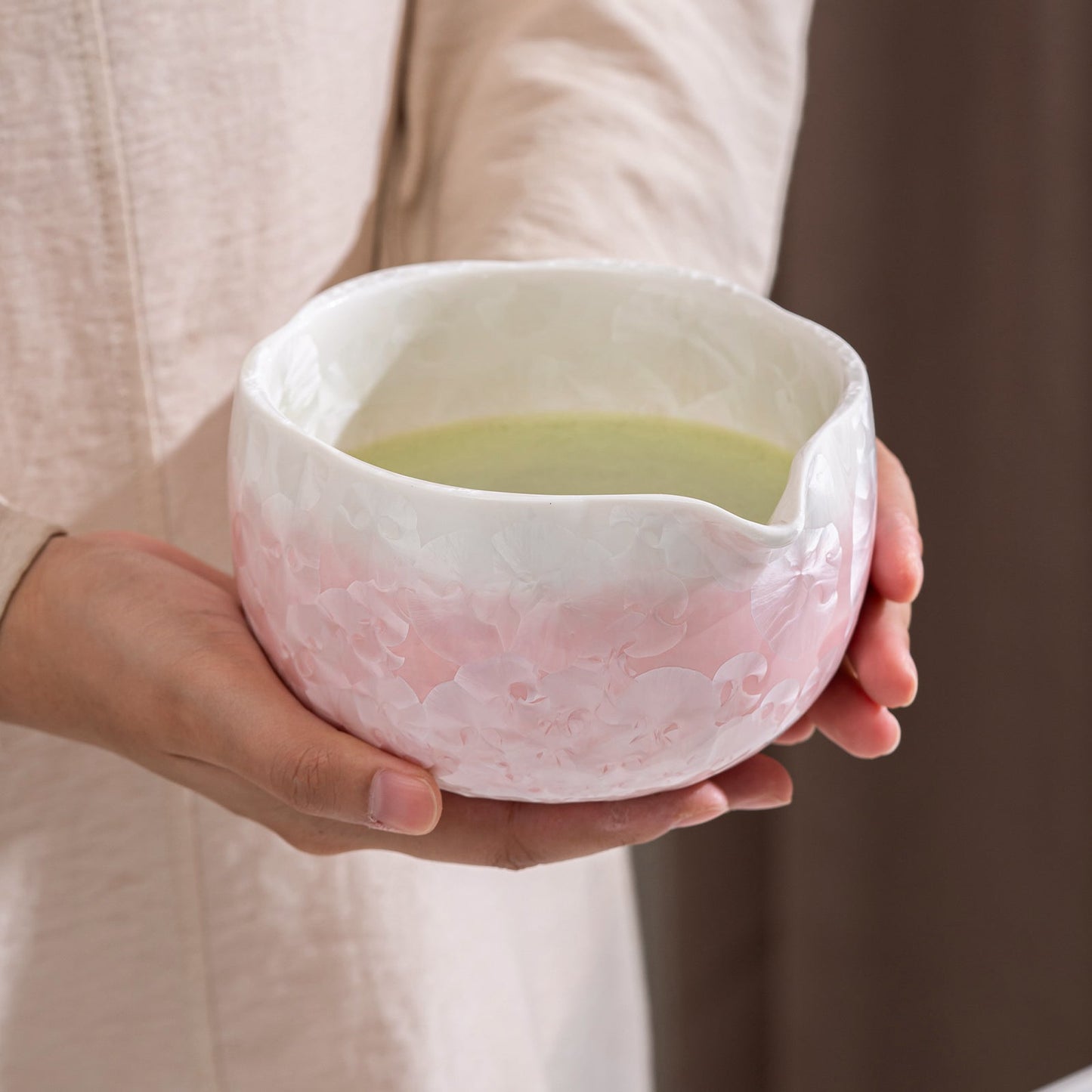 Set Matcha 700ml Rose Cristallisé Bol Unique