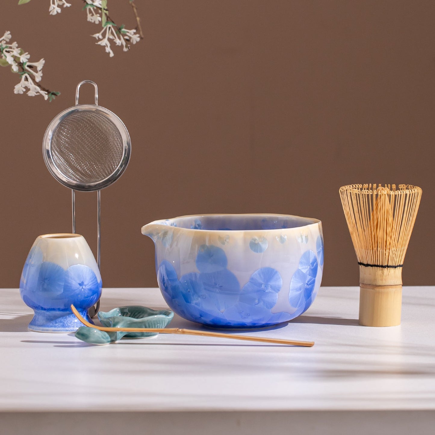 Set de Matcha cristaline bleu 700ml