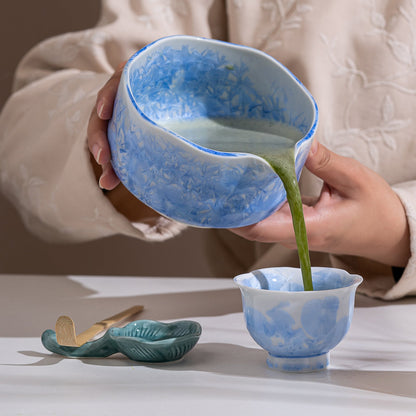 Set Matcha 550ml Bol Verre Élégant Japonais Zen