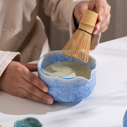 Set Matcha 550ml Bol Verre Élégant Japonais Zen