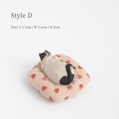 Mascottes de thé chat stretch