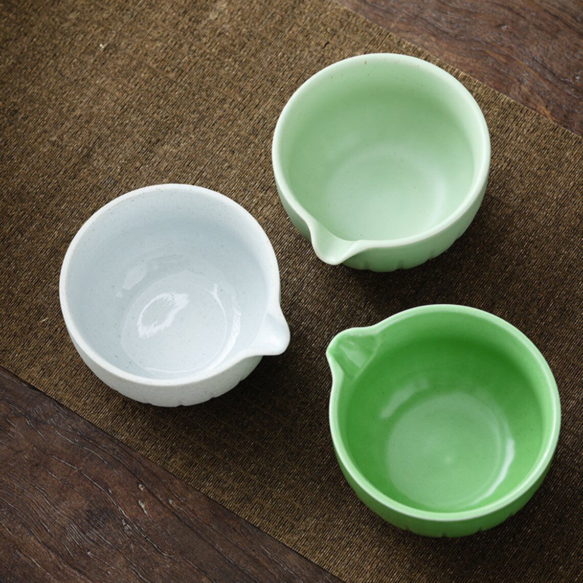 Set de matcha 450ml trois couleurs fleuré