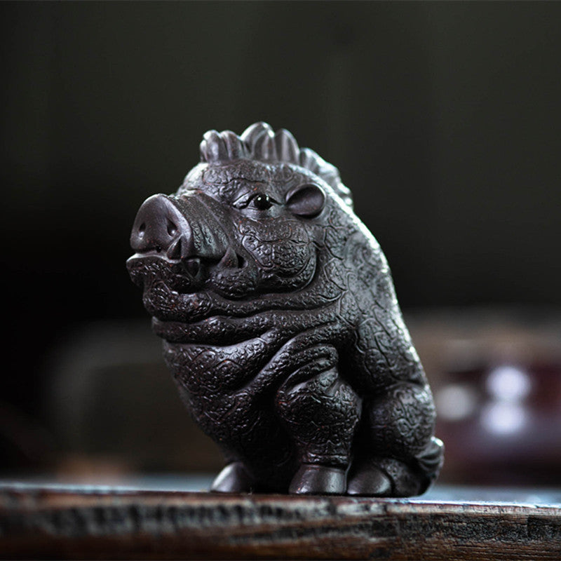 Mascottes de thé wild cochons en argile