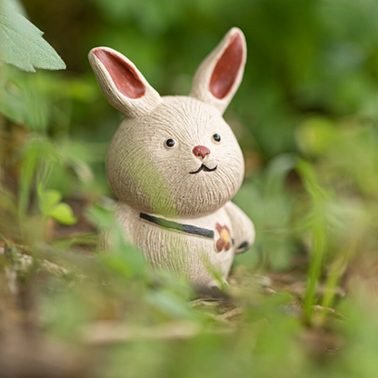 Mascottes de thé 2 lapins