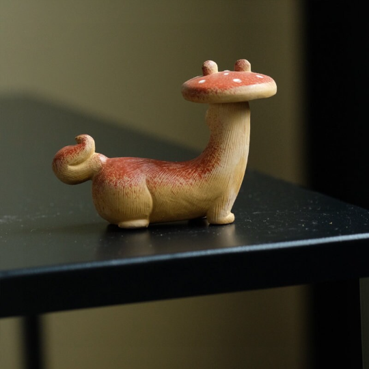 Mascotte de Thé Carpe Bonheur en Argile