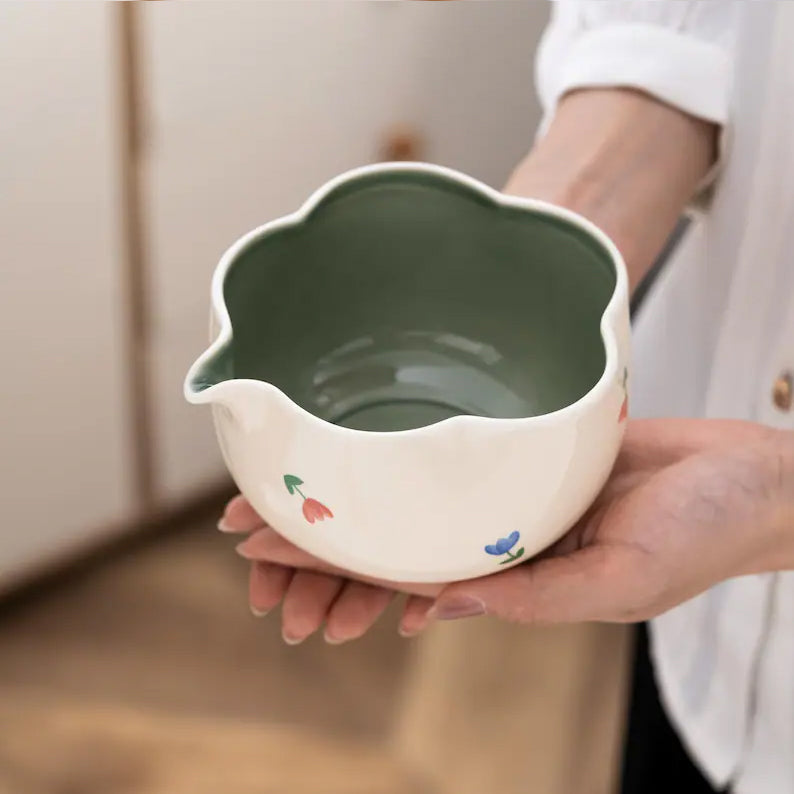 Set Matcha 500ml Bol Porcelaine Glaçure Profonde