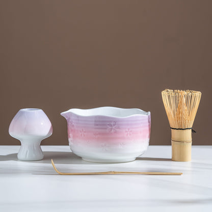 Set de matcha 450ml dégradé pastel