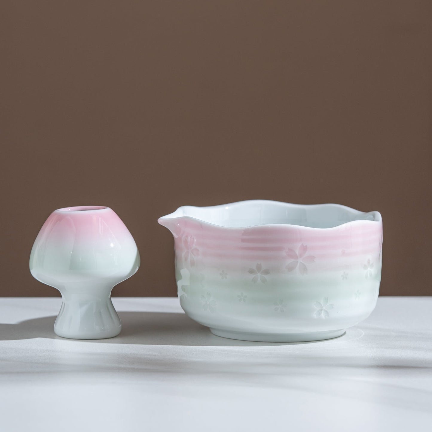 Set de matcha 450ml dégradé pastels
