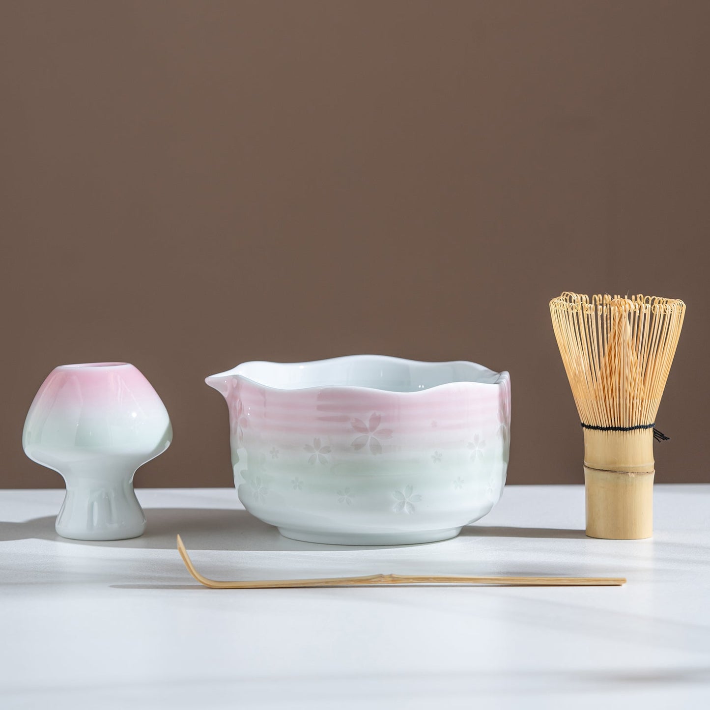 Set de matcha 450ml dégradé pastels