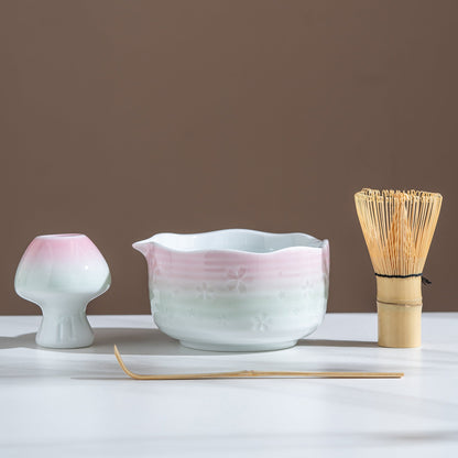 Set de matcha 450ml dégradé pastels