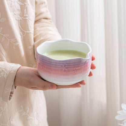 Set de matcha 450ml dégradé pastel