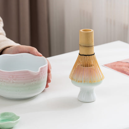 Set de matcha 450ml dégradé pastels