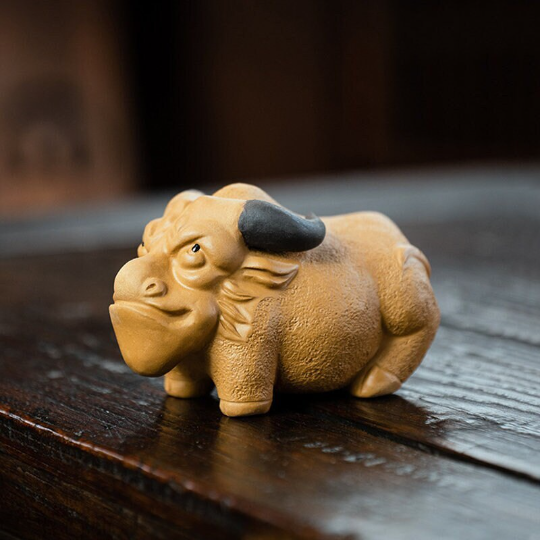 Mascotte de Thé Bouddha Bambou en Argile