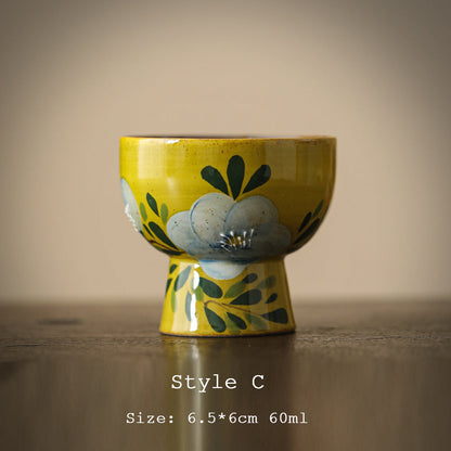 Tasse à thé céramique Camélia Fait Main