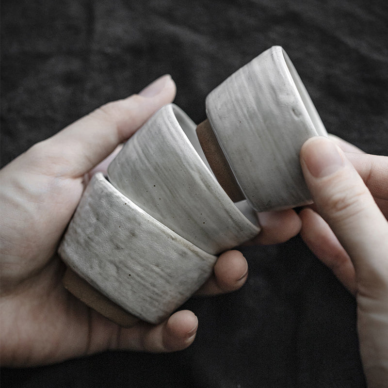 Tasse à thé céramique 50ml Noire Obsidienne