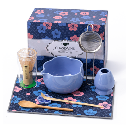 Set Matcha 500ml Pétale Bol Évasé Design Japonais