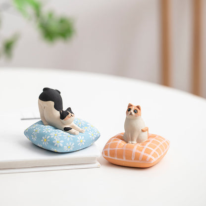 Mascottes de thé chat stretch