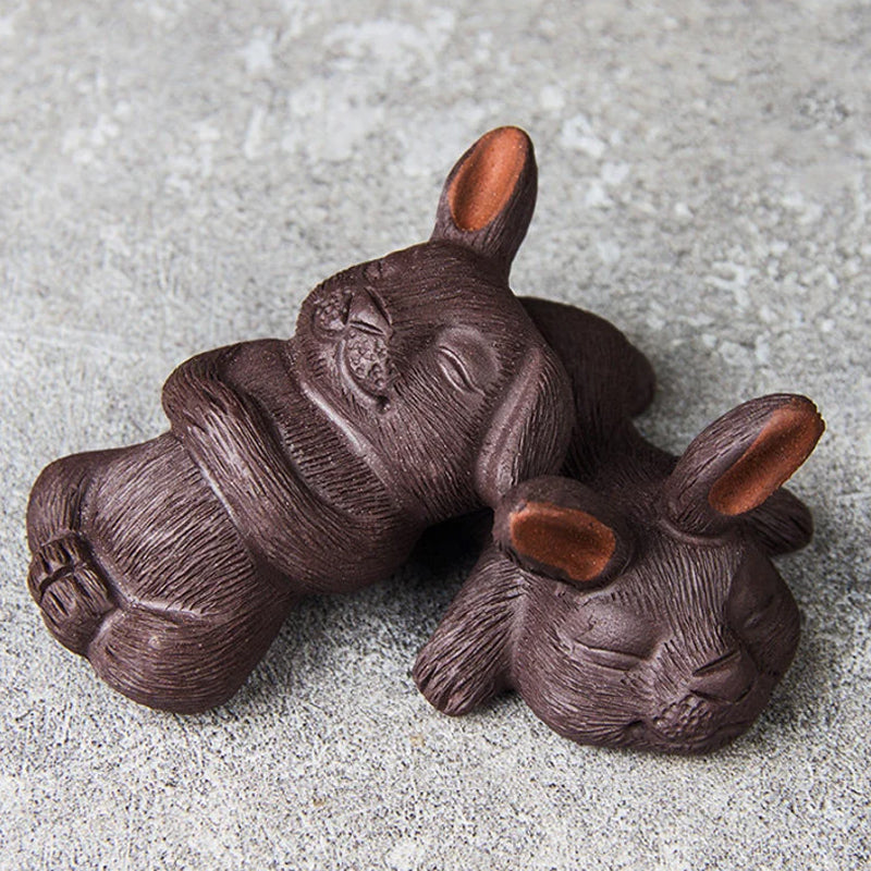 Mascottes de thé lapin en argile