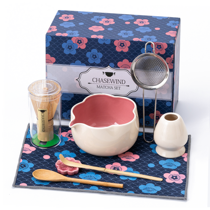 Set Matcha 500ml Pétale Creux Glaçure Artisanale