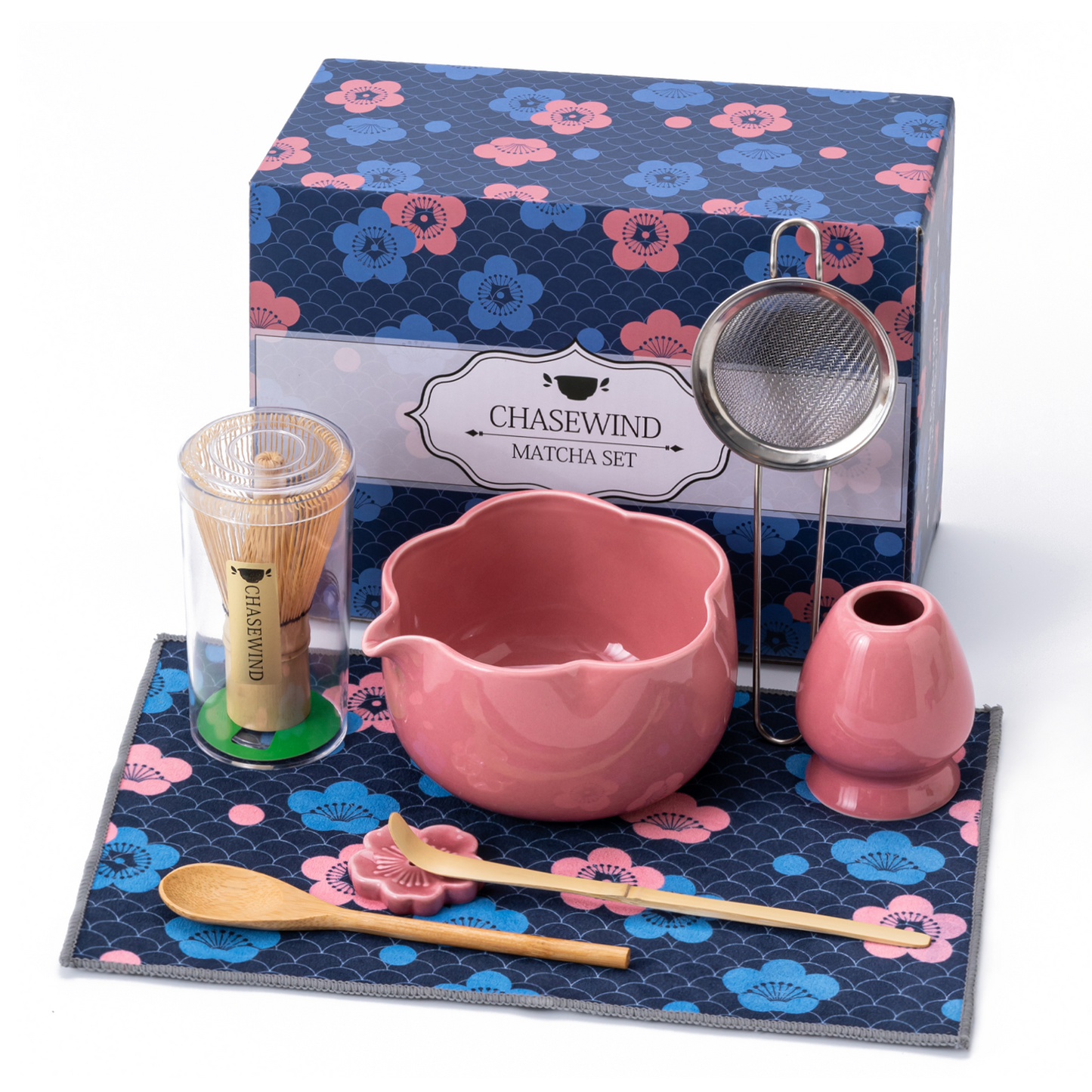 Set Matcha 500ml Pétale Forme Unique Floral Bowl