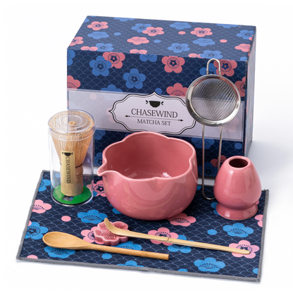 Set Matcha 500ml Pétale Forme Unique Floral Bowl
