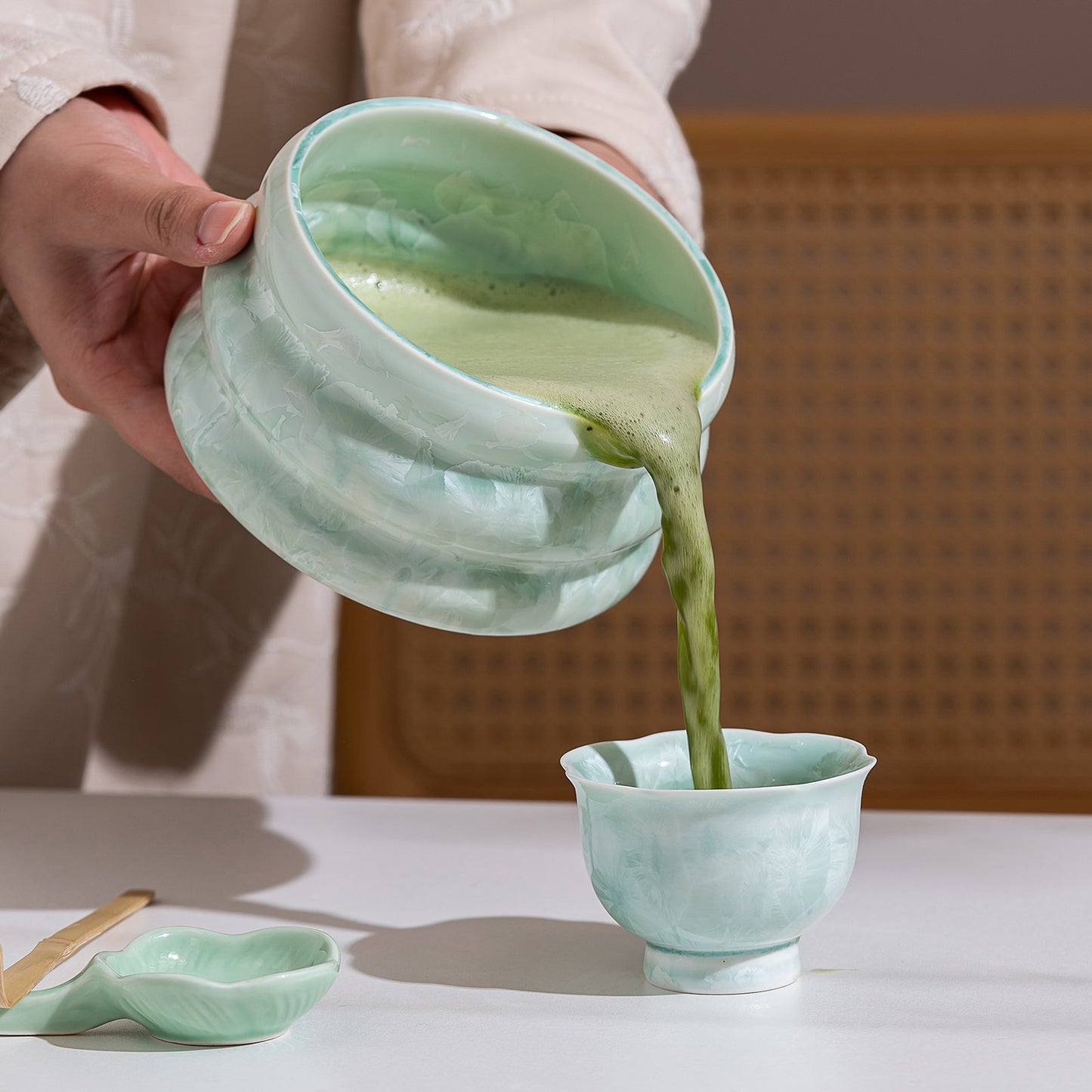 Set Matcha 550ml Bowl Verre Résistant Thermique
