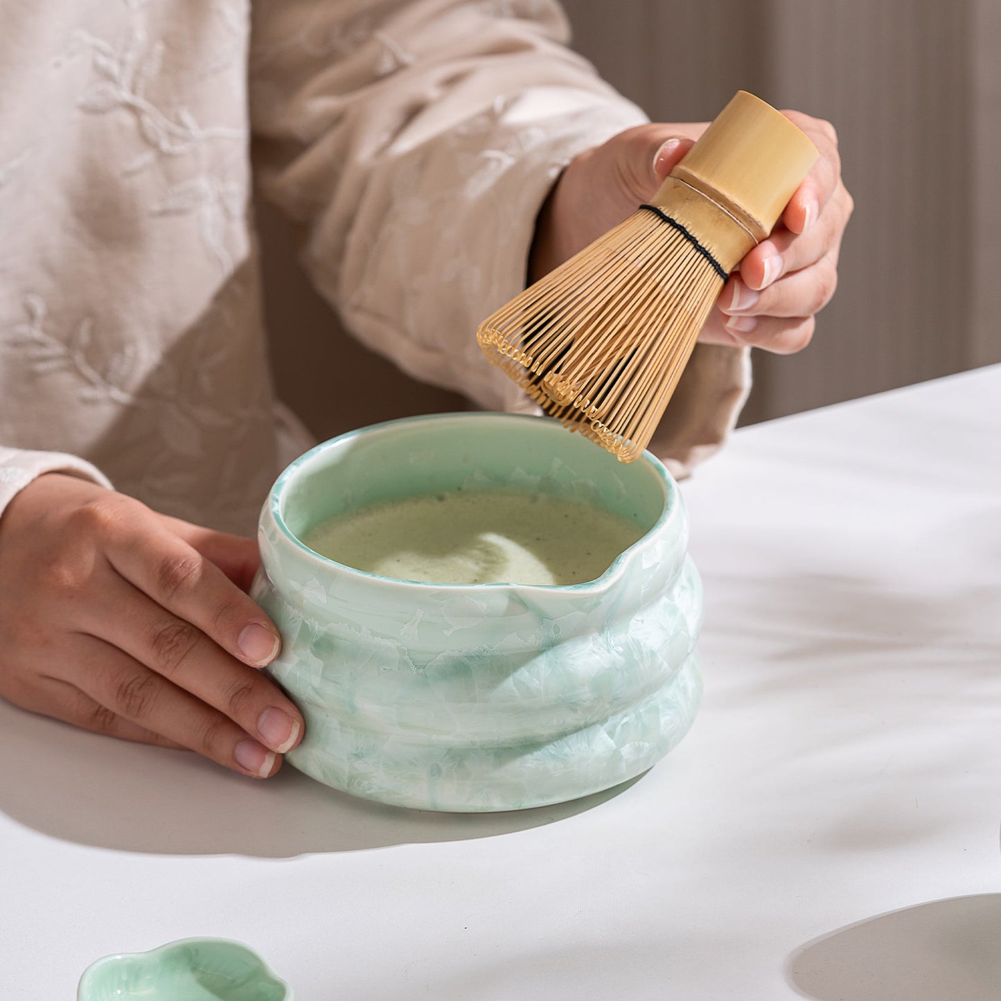 Set Matcha 550ml Bowl Verre Résistant Thermique