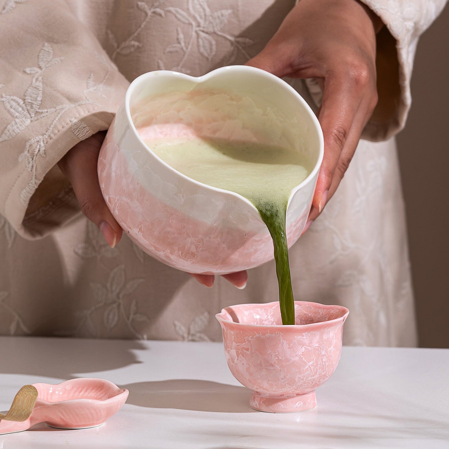 Set Matcha 550ml Contemporain Verre Chic Épuré