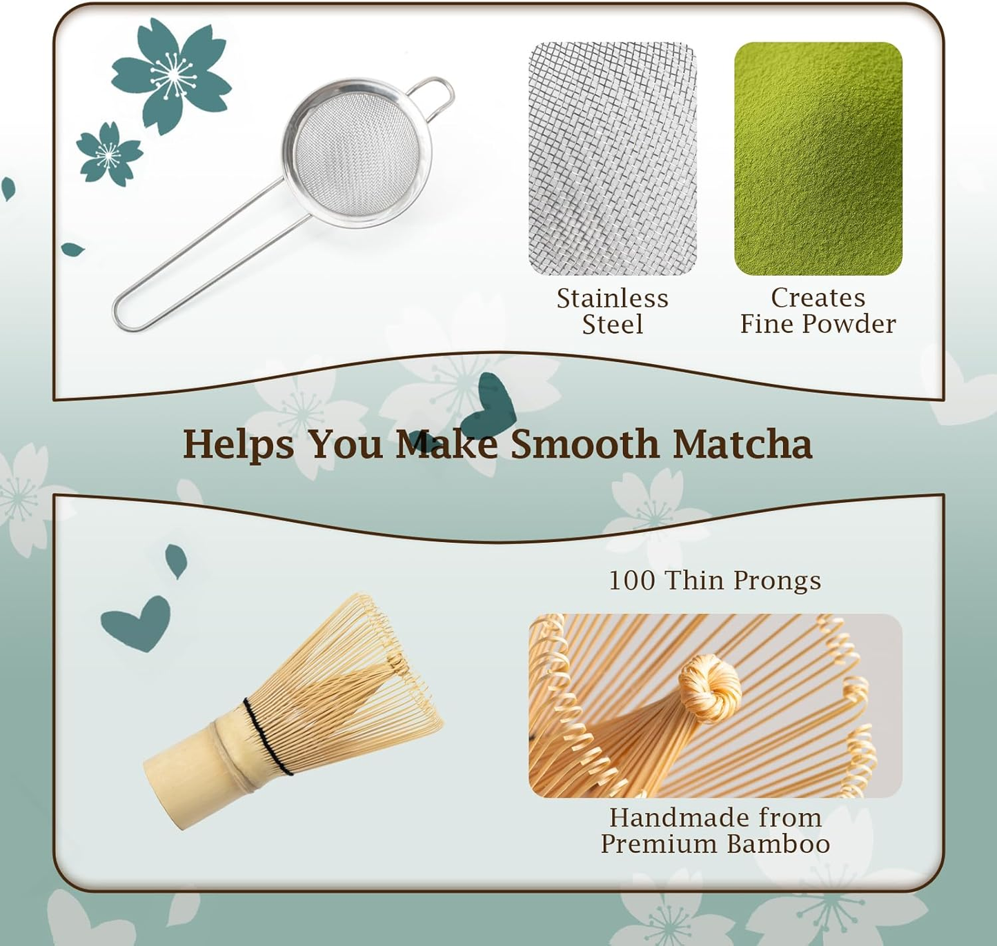Set Matcha 500ml Sakura Fleurs Cerisier Rose