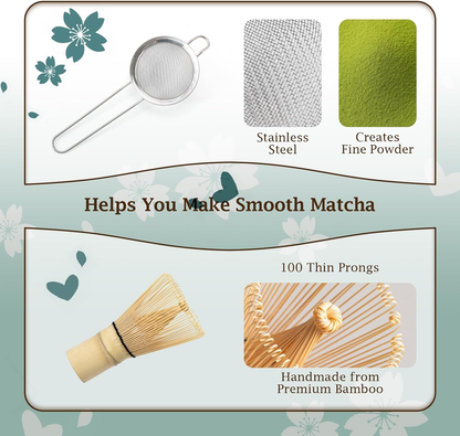 Set Matcha 500ml Sakura Fleurs Cerisier Rose