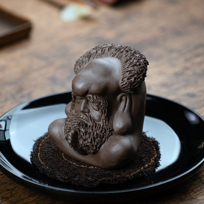 Mascotte de Thé Bouddha Rieur en Céramique