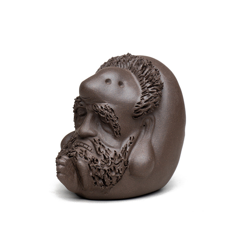 Mascotte de Thé Bouddha Rieur en Céramique