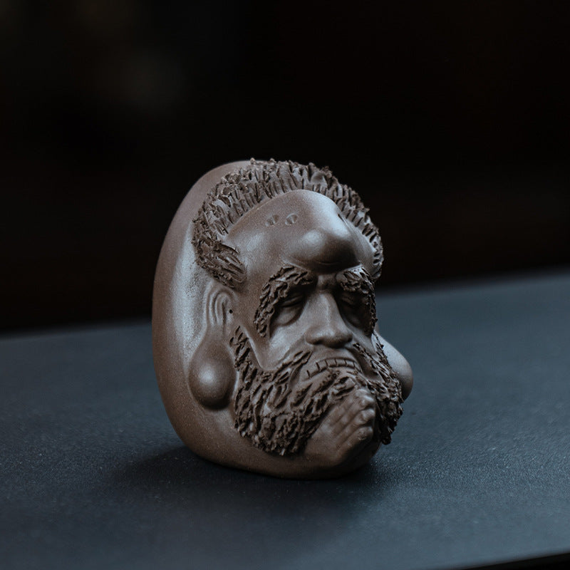 Mascotte de Thé Bouddha Rieur en Céramique
