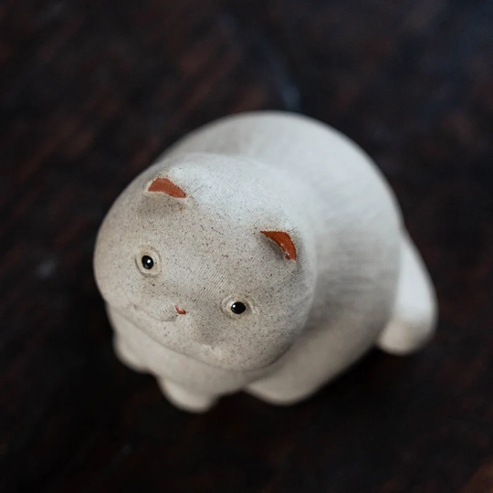 Mascotte de Thé Rhinocéros en Céramique