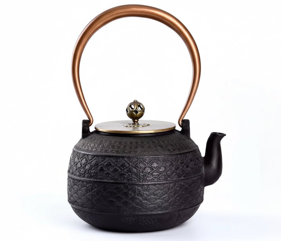 THÉIÈRE EN FONTE  ASIATIQUE NOIRE