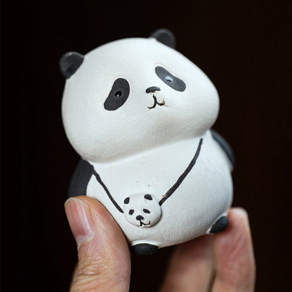 Mascotte de Thé Panda Bambou en Céramique