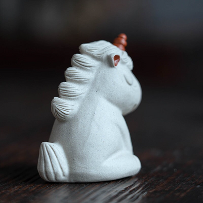 Mascotte de Thé Mouton Paisible en Argile