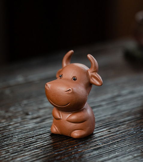 Mascotte de Thé Phénix Rouge en Céramique