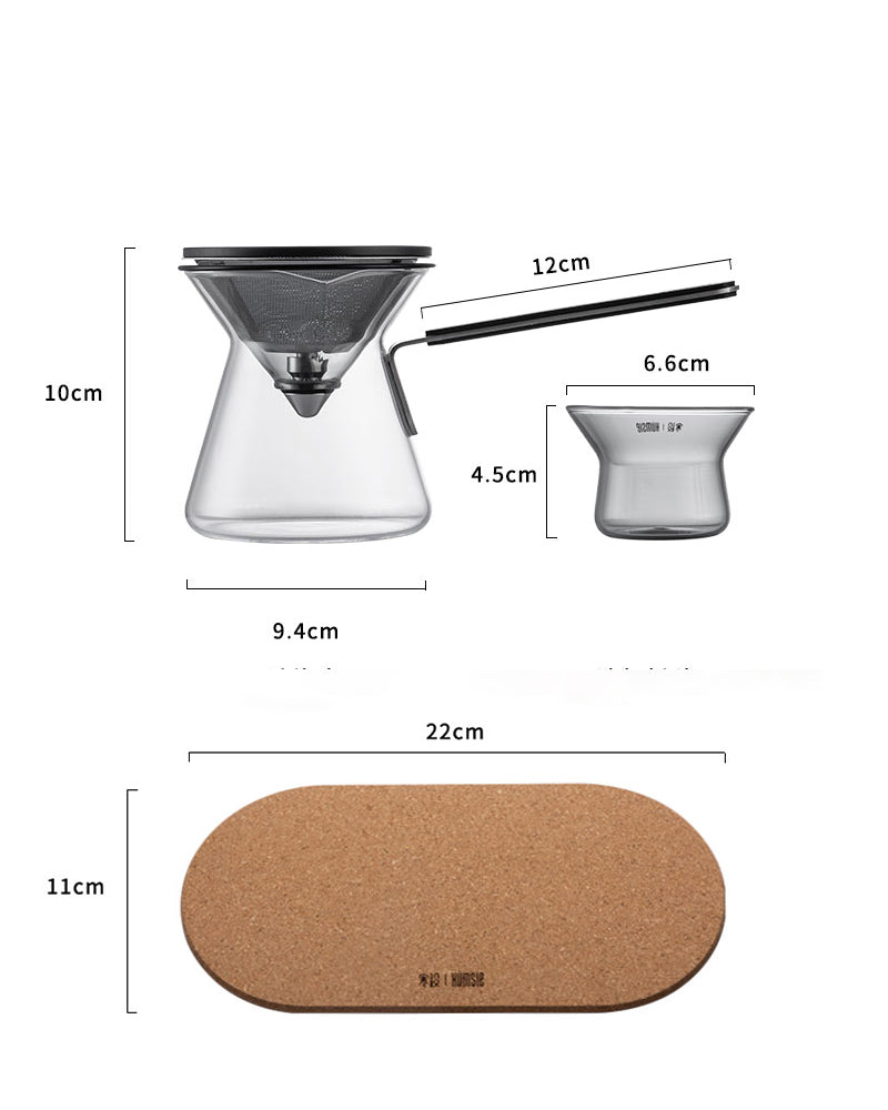 service à thé en verre 300ml