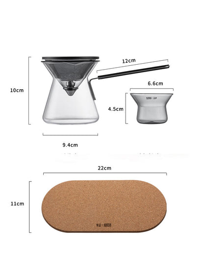 service à thé en verre 300ml