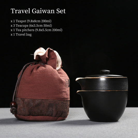 service à thé de voyage 200ml avec sac