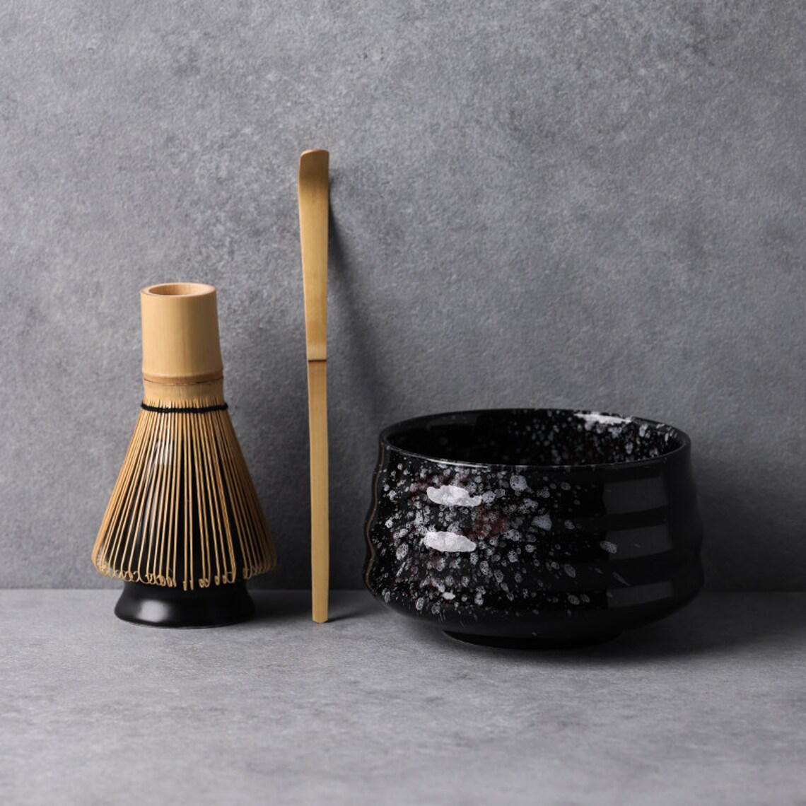 Set Matcha 500ml Fouet Tamis Inox Chashaku