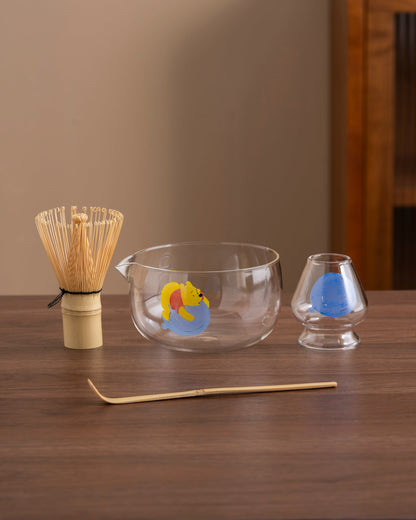 Set Matcha 550ml Glaçure Éclaboussure Texturé Art
