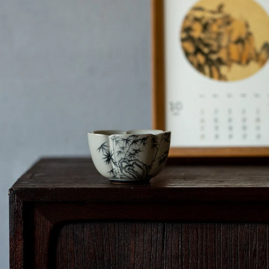 Tasse à thé céramique 100ml Bleue