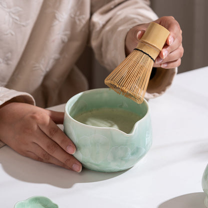 Set Matcha 550ml Verre Clair Cérémoniel Cadeau