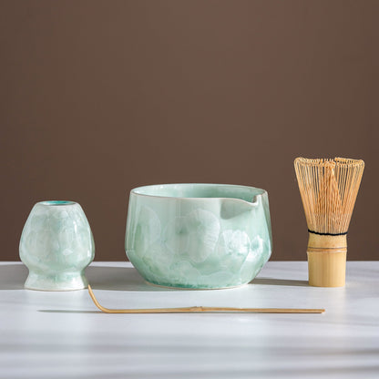 Set Matcha 550ml Verre Clair Cérémoniel Cadeau