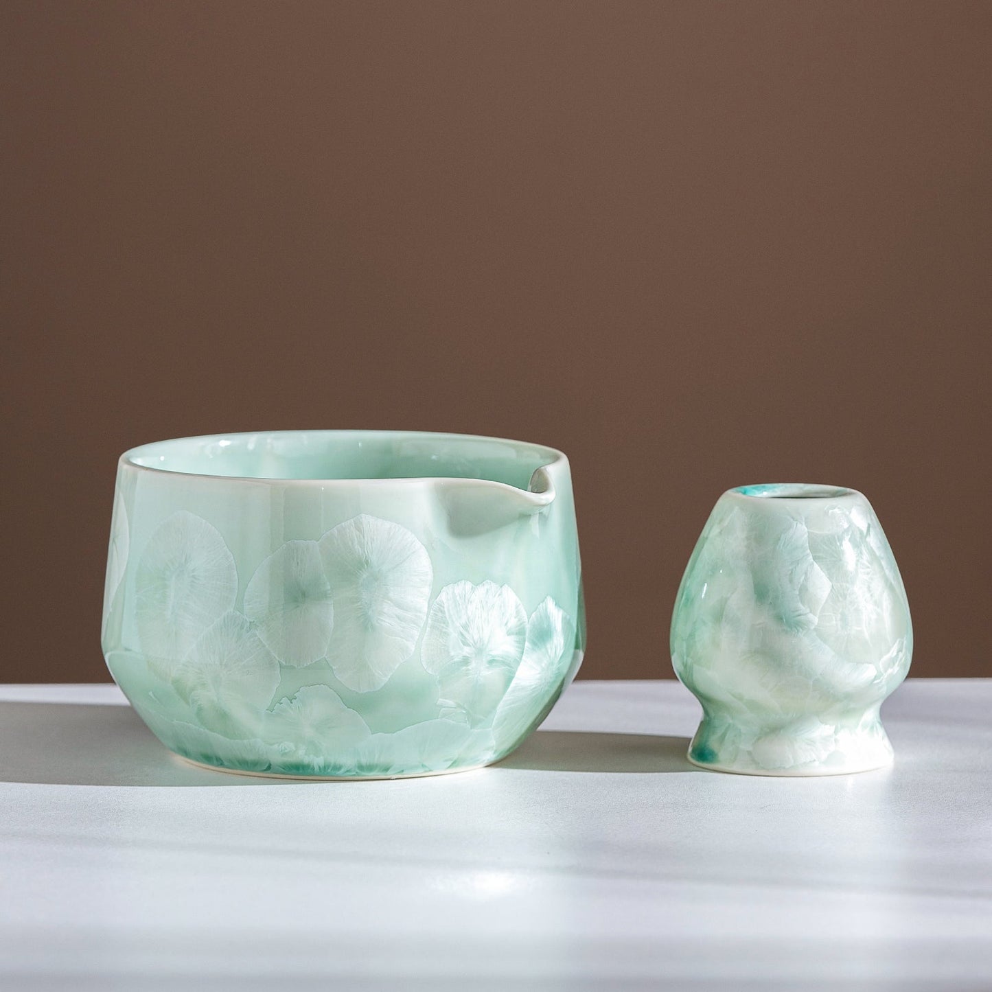 Set Matcha 550ml Verre Clair Cérémoniel Cadeau