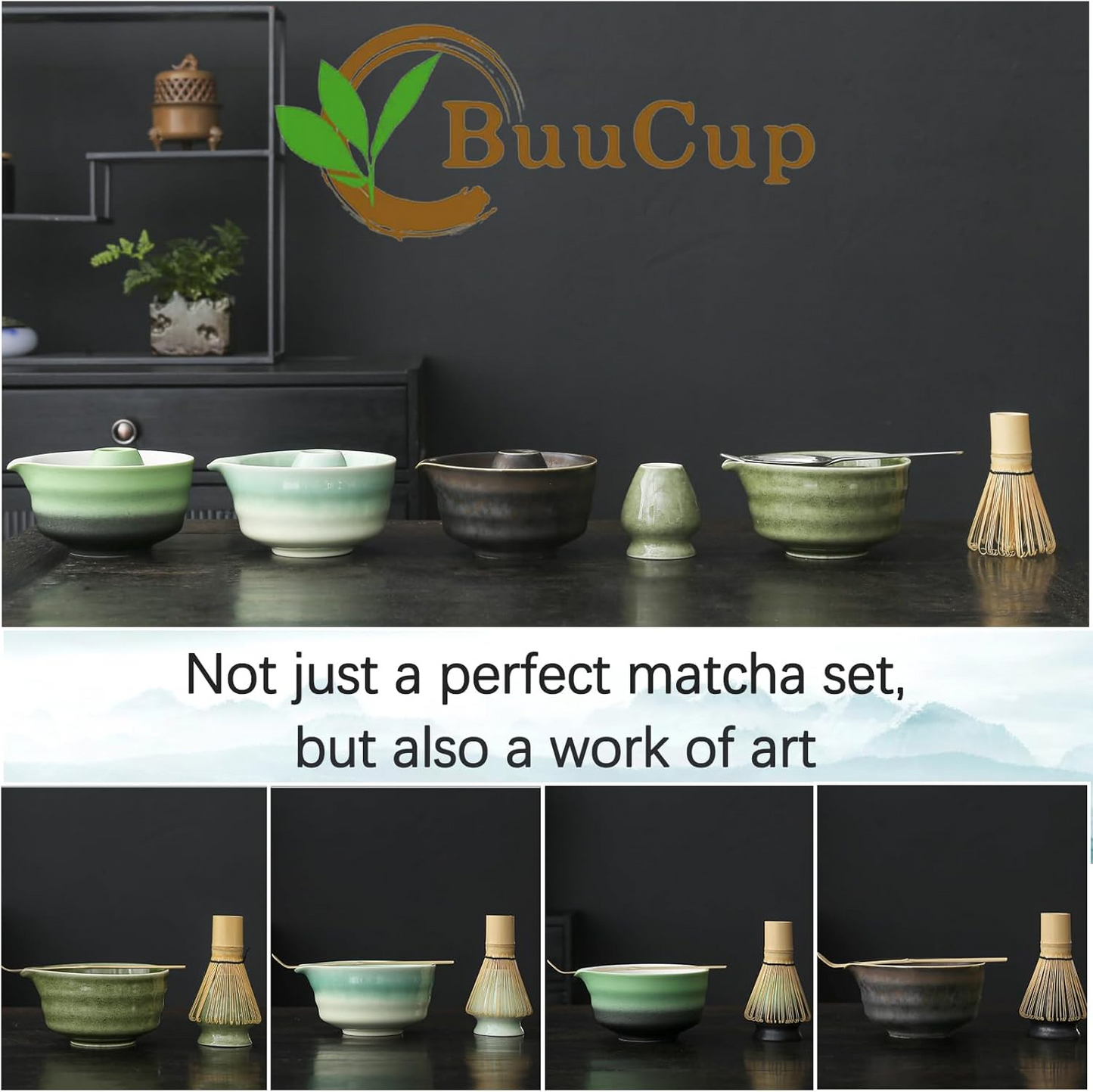 Set Matcha 500ml Gradient Vert Profond Sérénité