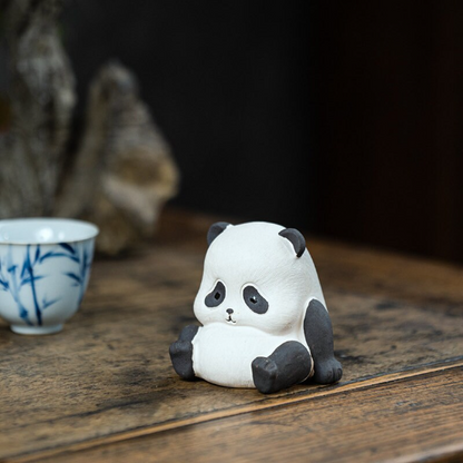 Mascotte de Thé Panda Bambou en Céramique