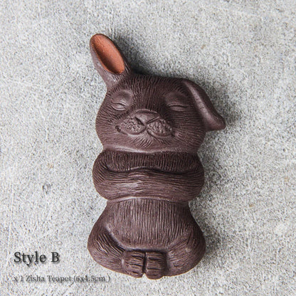 Mascottes de thé lapin en argile